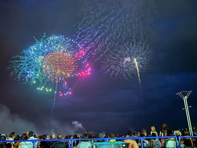 途中で雨が降ってきた！