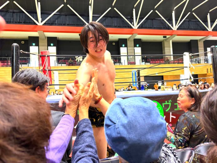 ハイタッチしてもらいました